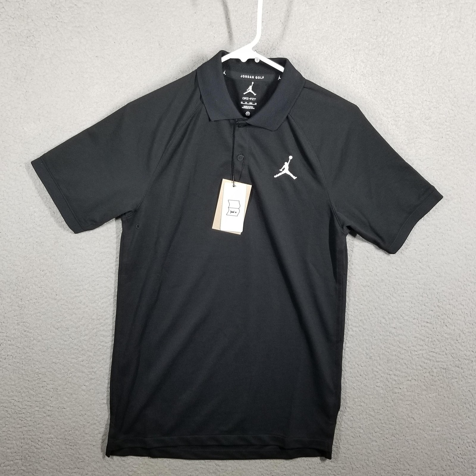 Nike Air Jordan Dri-Fit ADV Sport Golf Polo Shirt Black DZ0548-010 Men’s Size XS