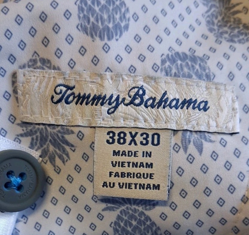 Men’s TOMMY BAHAMA Slacks Polyester Blend Dove Gray Pants Trousers Size 38×30