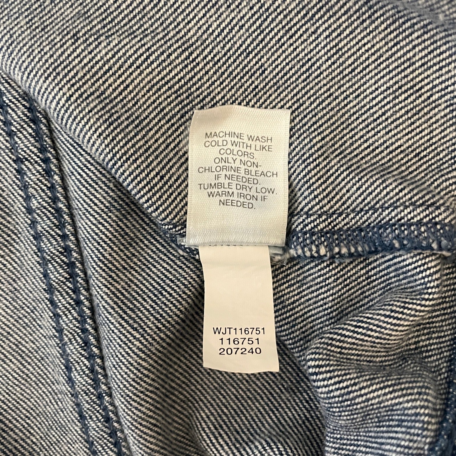 J. Jill Denim Jacket Womens Large Blue Cotton Frayed Trim Button Up WJT116751