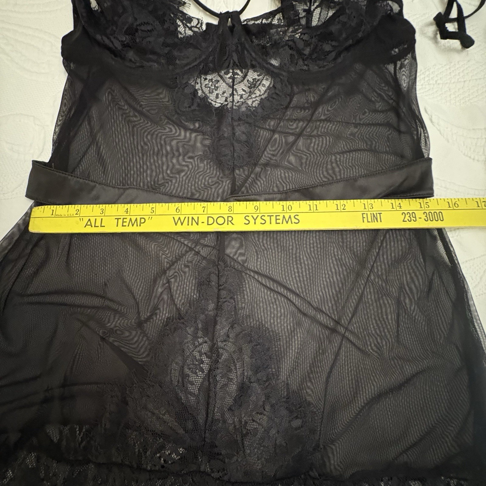 Fredericks Of Hollywood Black Lace Lingerie Sheer 1X NWOT Set