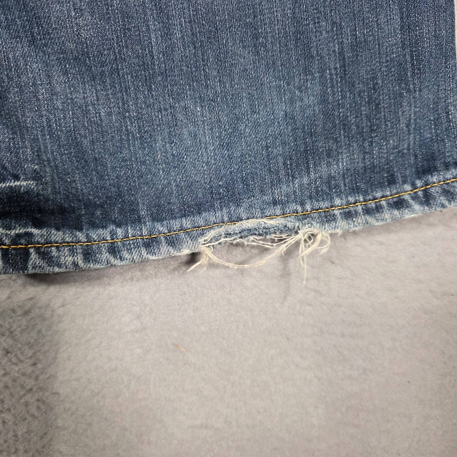G Star Raw Jeans Mens 36×33 (Measured) Blue 3301 Straight Distressed Denim