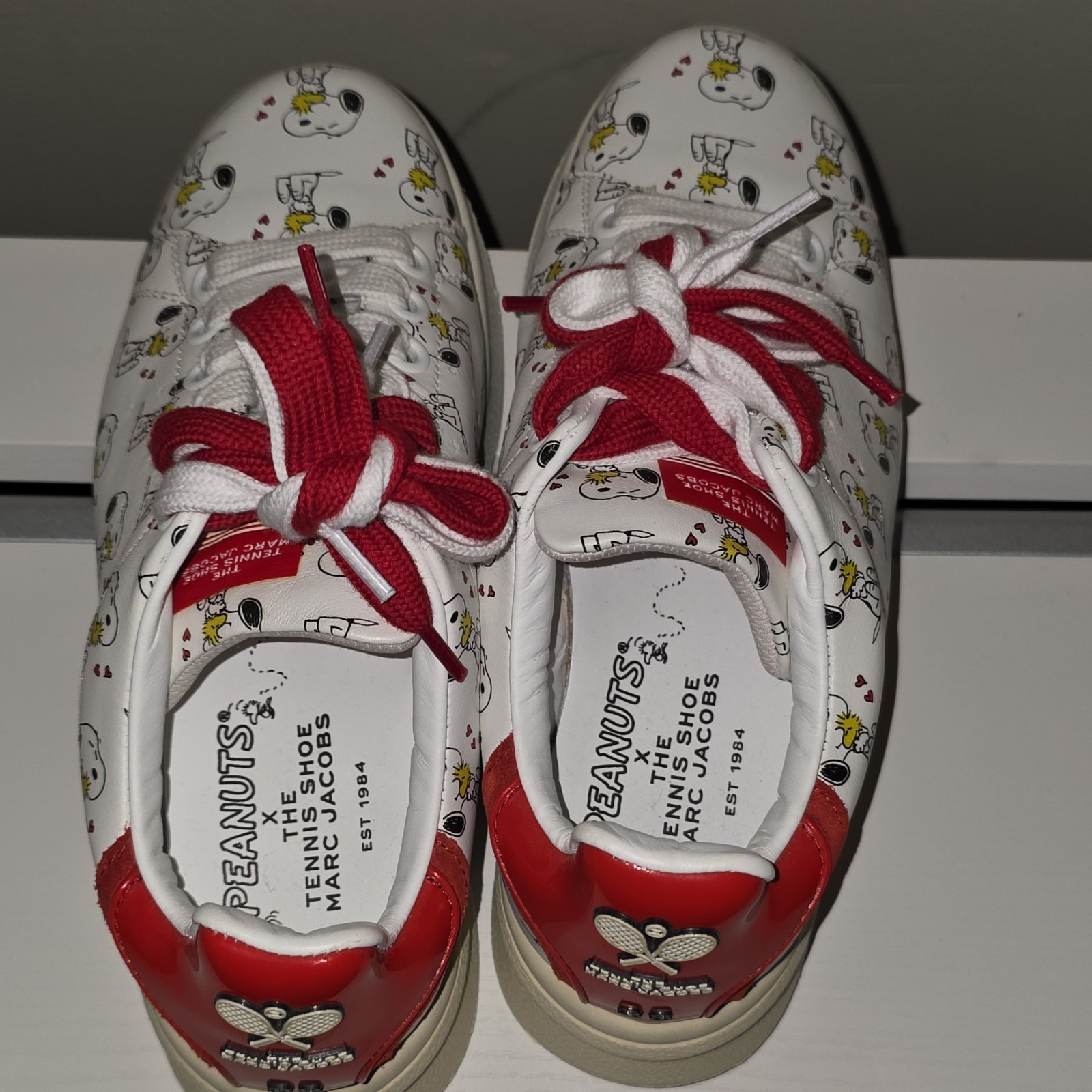 Marc Jacobs The Tennis Shoe x Peanuts Snoopy Woodstock Leather White/Red