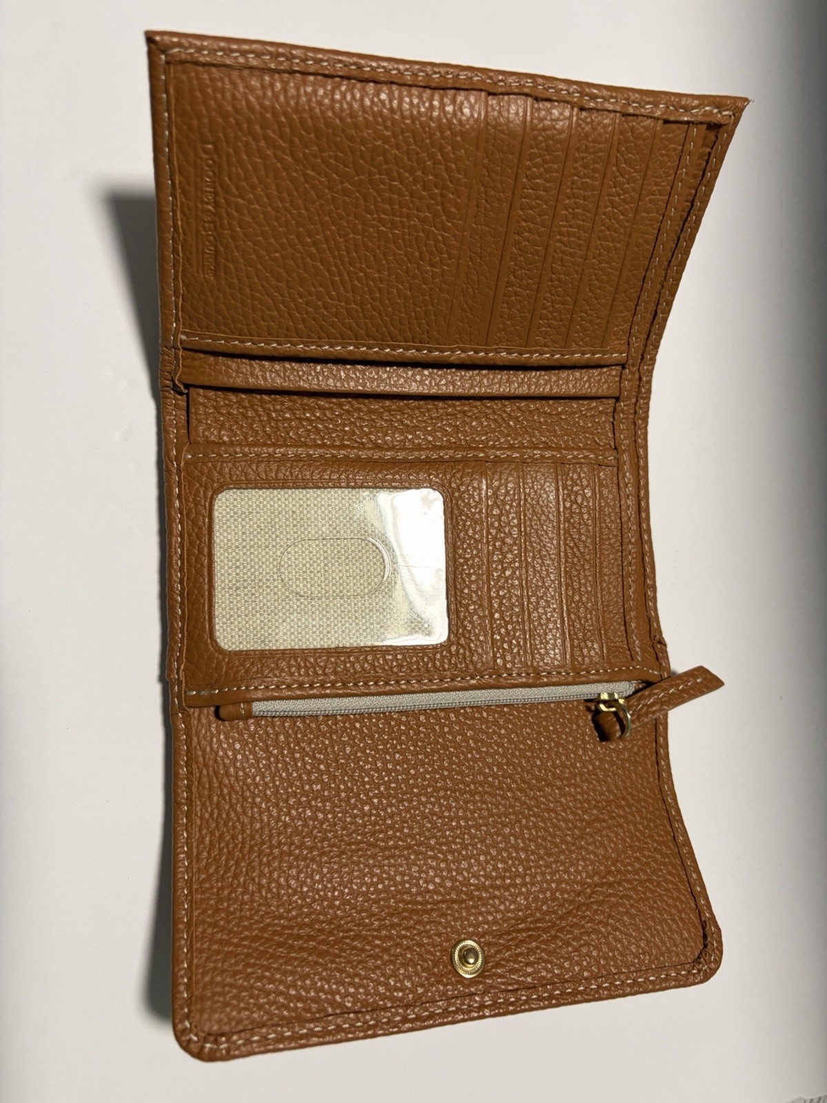 Dooney & Bourke Lucca Leather Satchel In Caramel W/Matching Lucca Flap Wallet