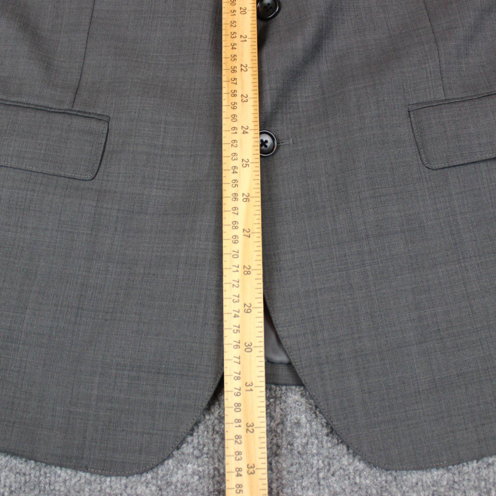 Bonobos Jacket Sport Coat Blazer 46R Gray Nailhead Standard Fit Business Casual