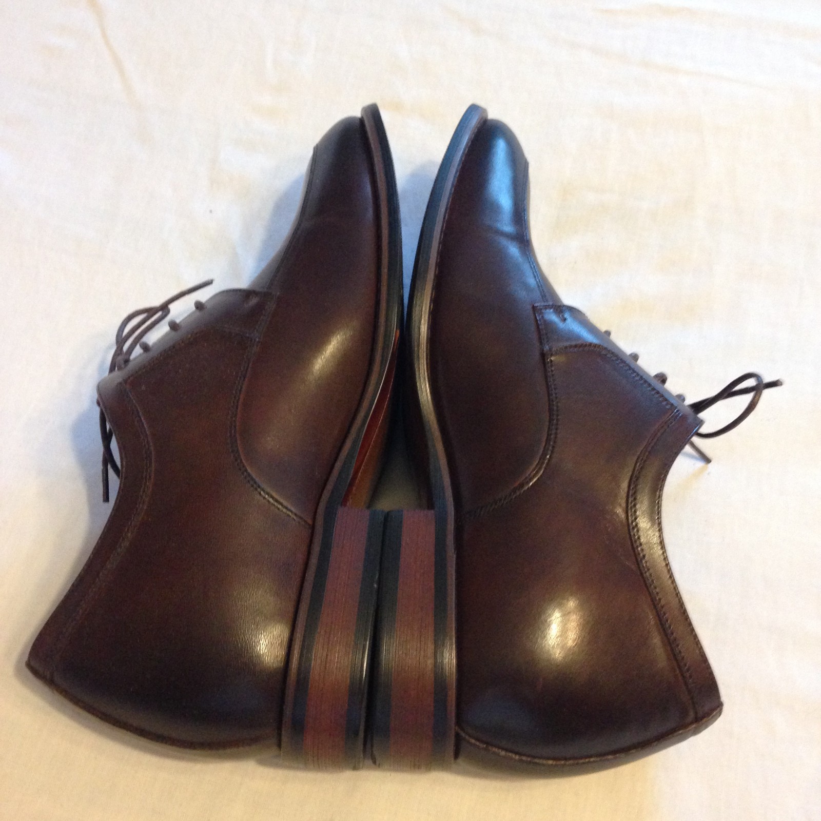 CALTO Y7426 2.8 INCHES TALLER OXFORD DRESS SHOES IN BROWN – SIZE 11.5