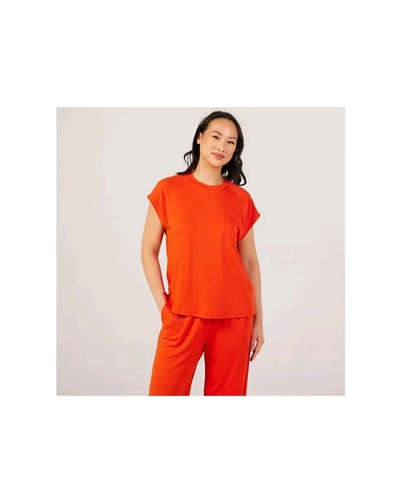 Cozee Home Silky Soft PJ Set In Red Size Medium BNWT QVC RRP £24