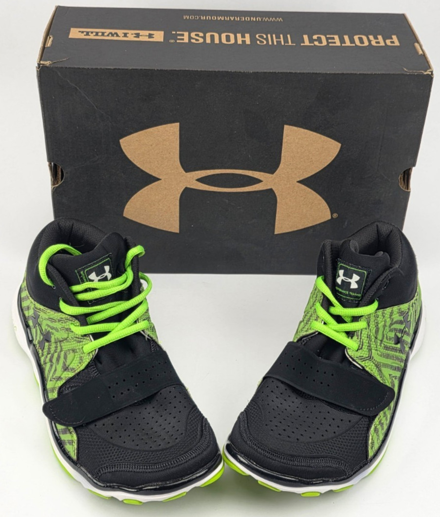 Under Armour Micro G Renegade Mid Sz 9 Black Hyper Green 1239592-004 Men’s Shoes