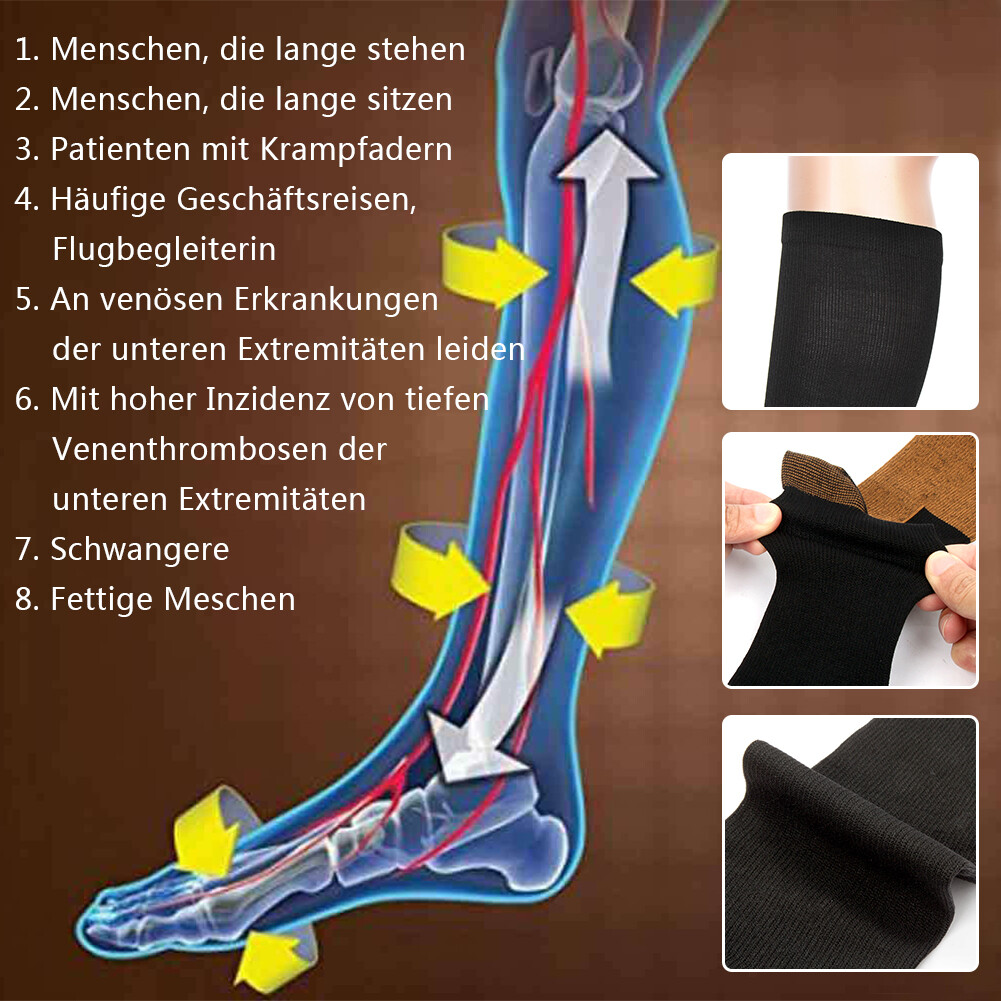 4Pairs Men Women Compression Socks Stockings Pain Relief Leg Foot Support Brace