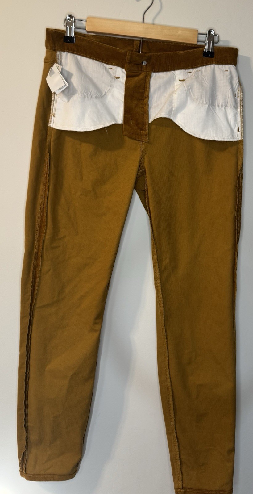 J.Crew Factory Womens 28 Corduroy Pants Mustard Brown Mid Rise Skinny BK381