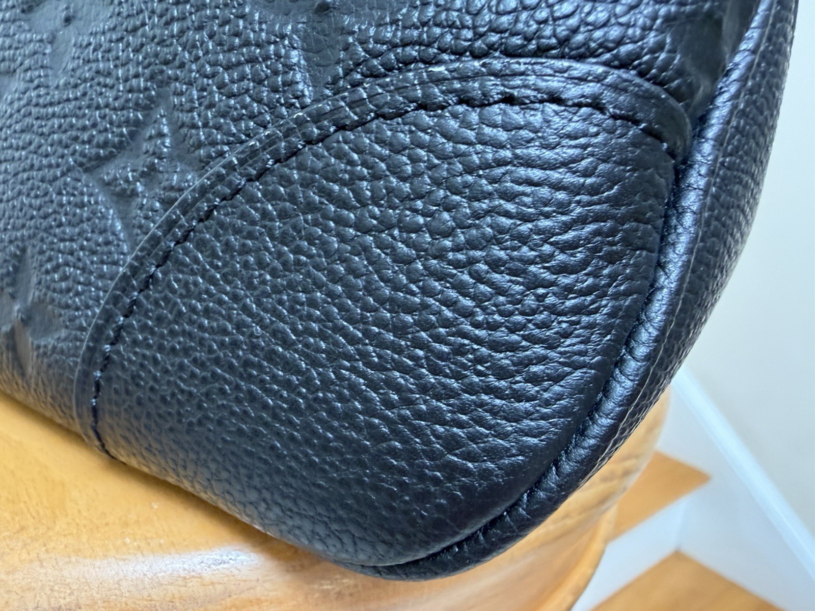 Louis Vuitton Boulonge PM Monogram Empreinte Leather Noir M12930