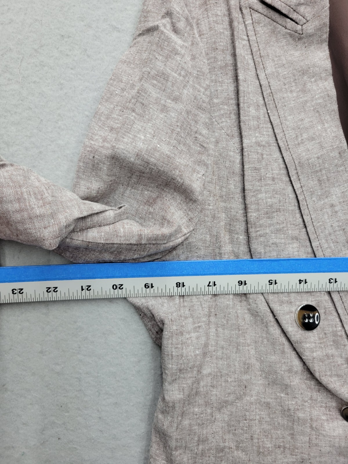 New York & Co Women Blazer 14 Gray Modern Heather Collared Lapel Button Buttons