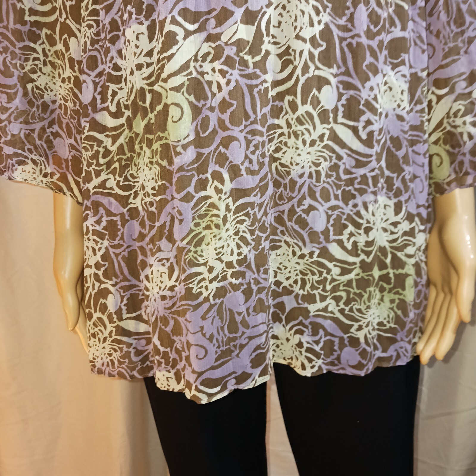 Axcess Blouse Women’s Size 1 Multicolor 3/4 Sleeve by Liz Claiborne EUC