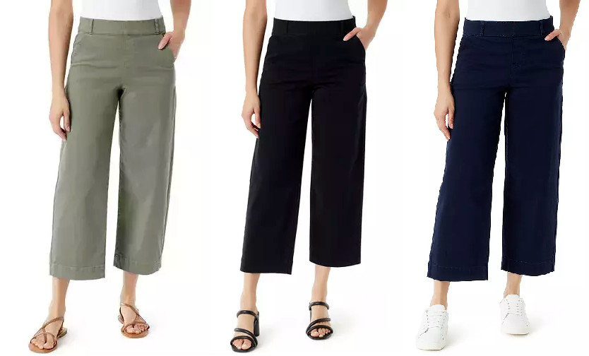 Gloria Vanderbilt Women’s Wide Leg Cropped Pants