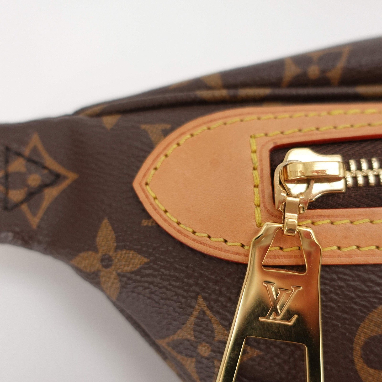 Louis Vuitton High Rise Brown Monogram Canvas Bumbag Waist Shoulder Belt Bag