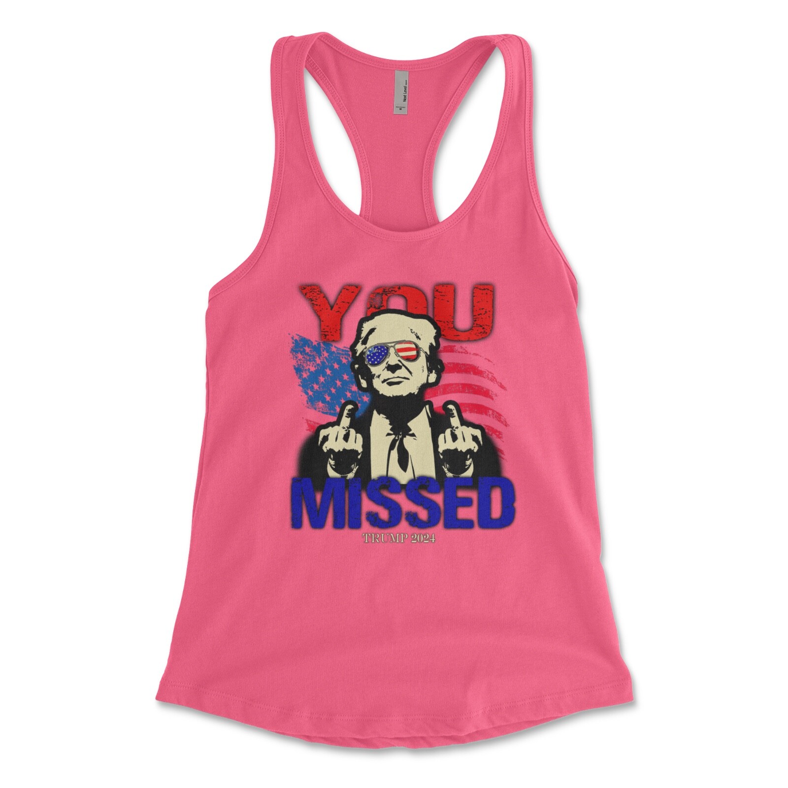 Donald Trump Middle Finger LadiesTank Top, Donald trump Rally Shirt, Trump 2024