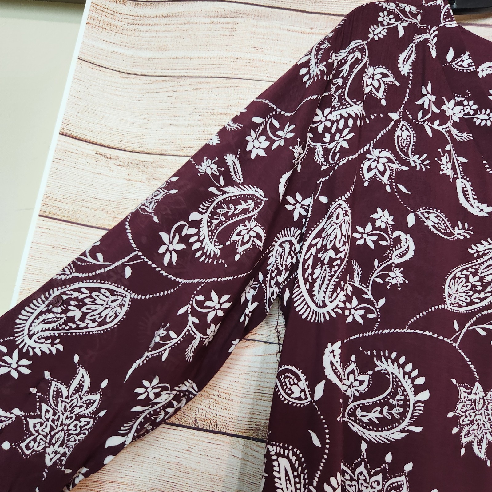 Brina & Em Stitch Fix Lemmy V-Neck Brown Floral Print Cottagecore Top NWT XXL