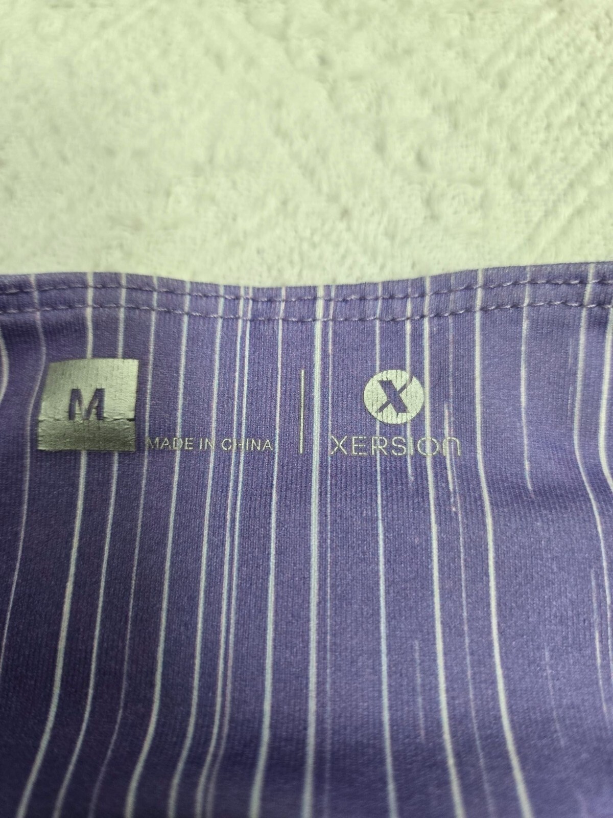 Xersion Womens Gradient Stripe Leggings M Polyester/Spandex Blend Purple/Pink/Bl