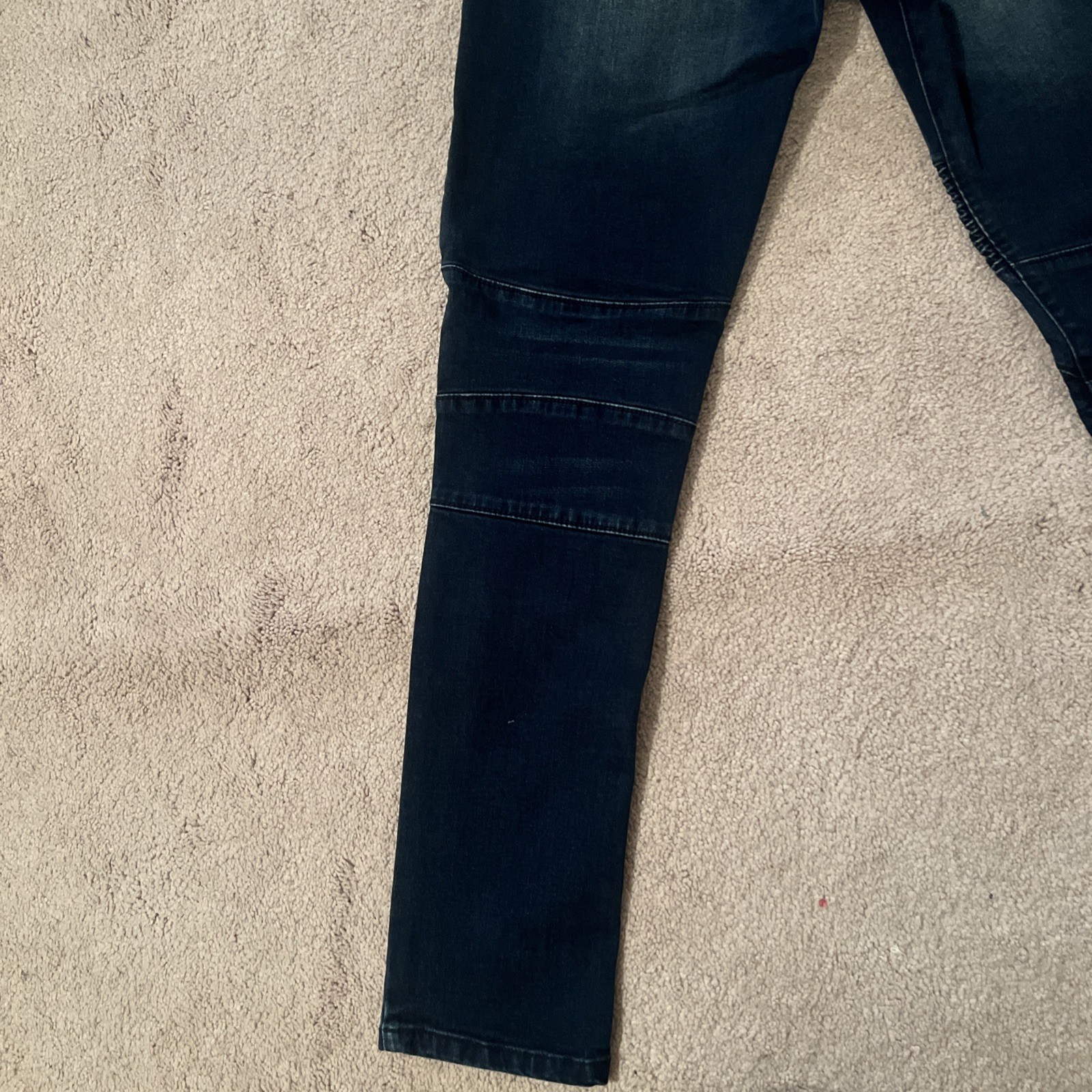 Hyper Denim Dark Blue Slim Tapered Biker Jeans Mens Size 32 Skinny