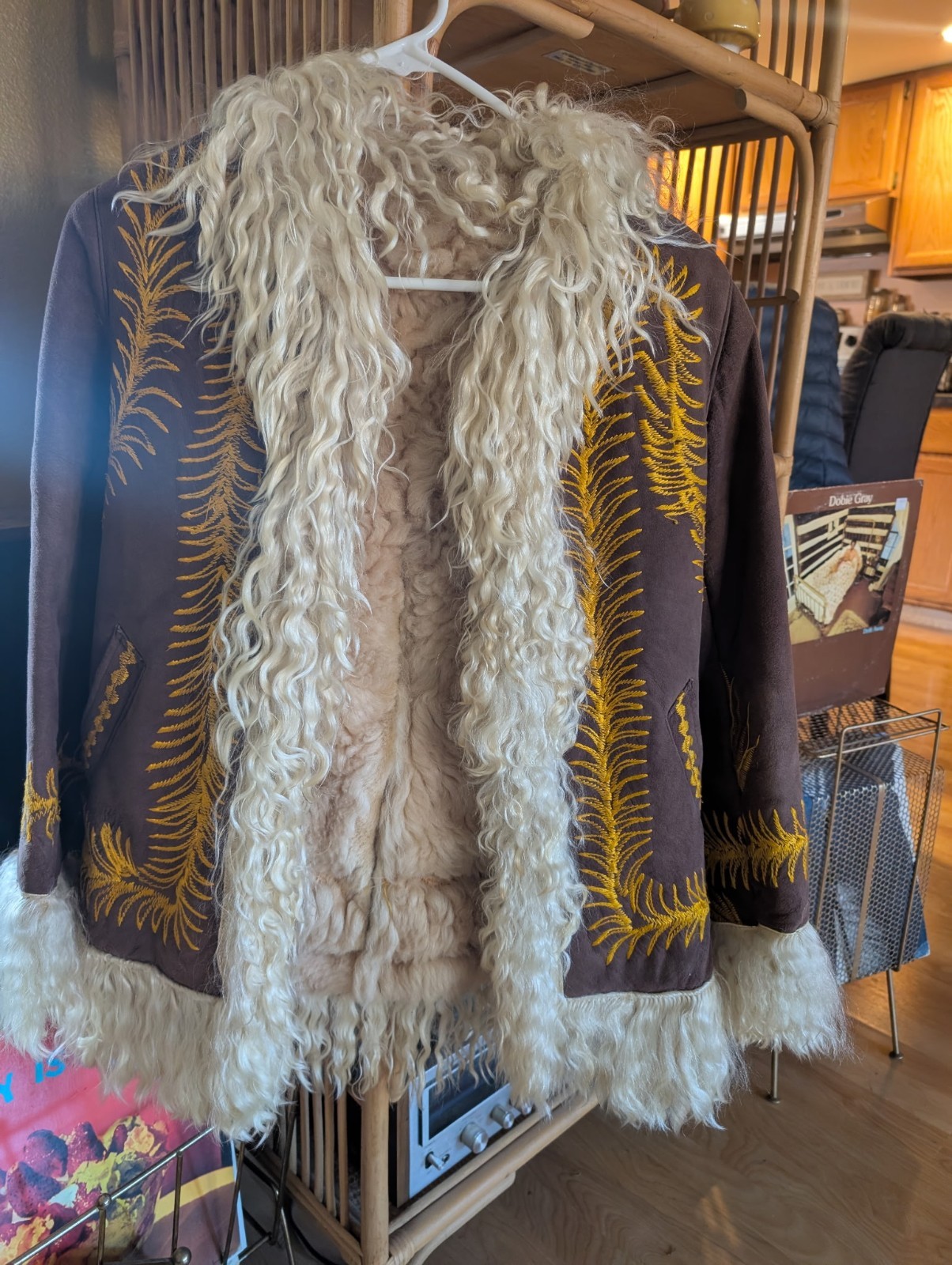 Embroidered Fur Afghan Coat, Embroidered