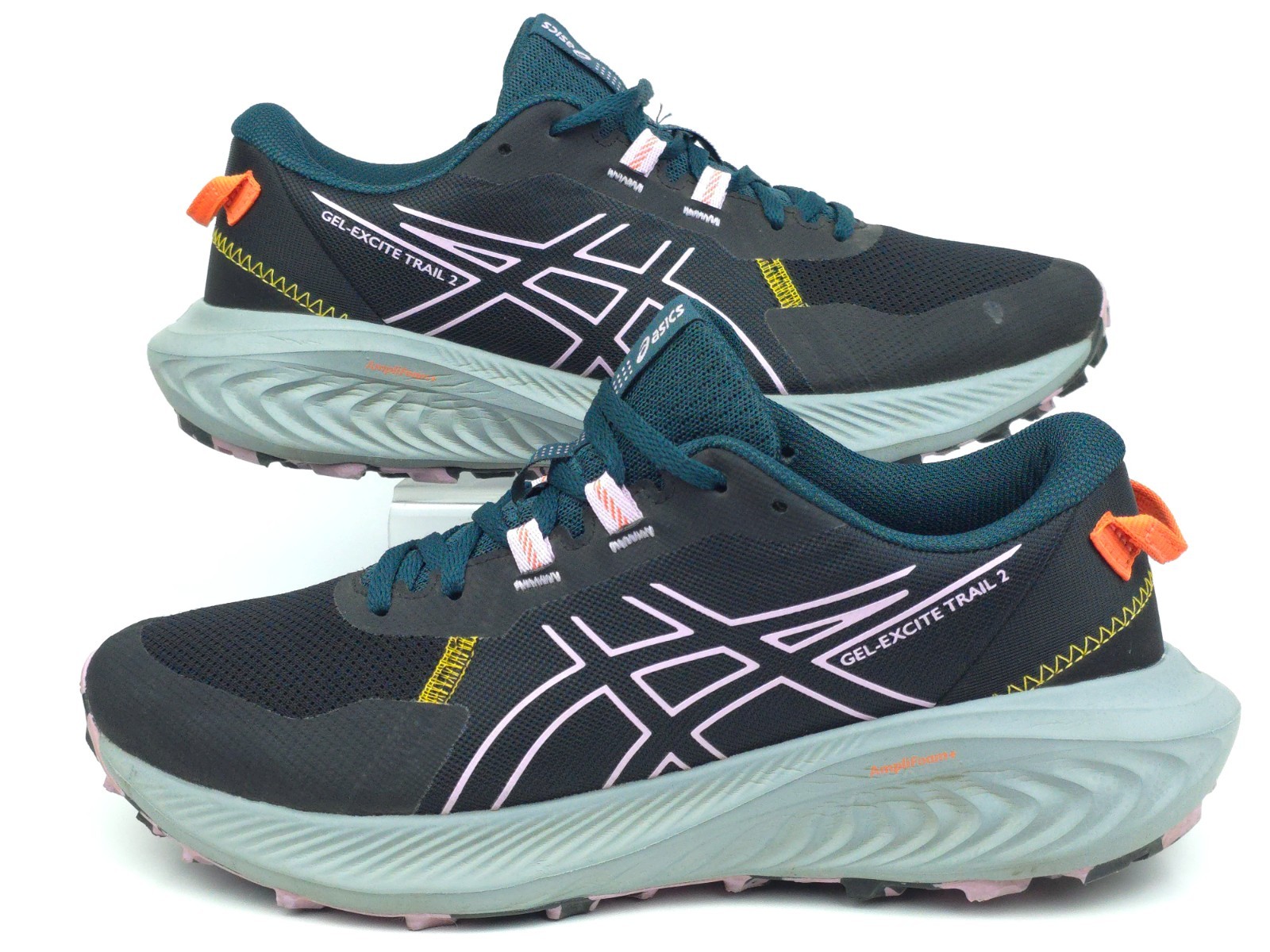 ASICS Womens 9 GEL Excite Trail 2 Black Light Ube Running Shoes 1012B412 EUC