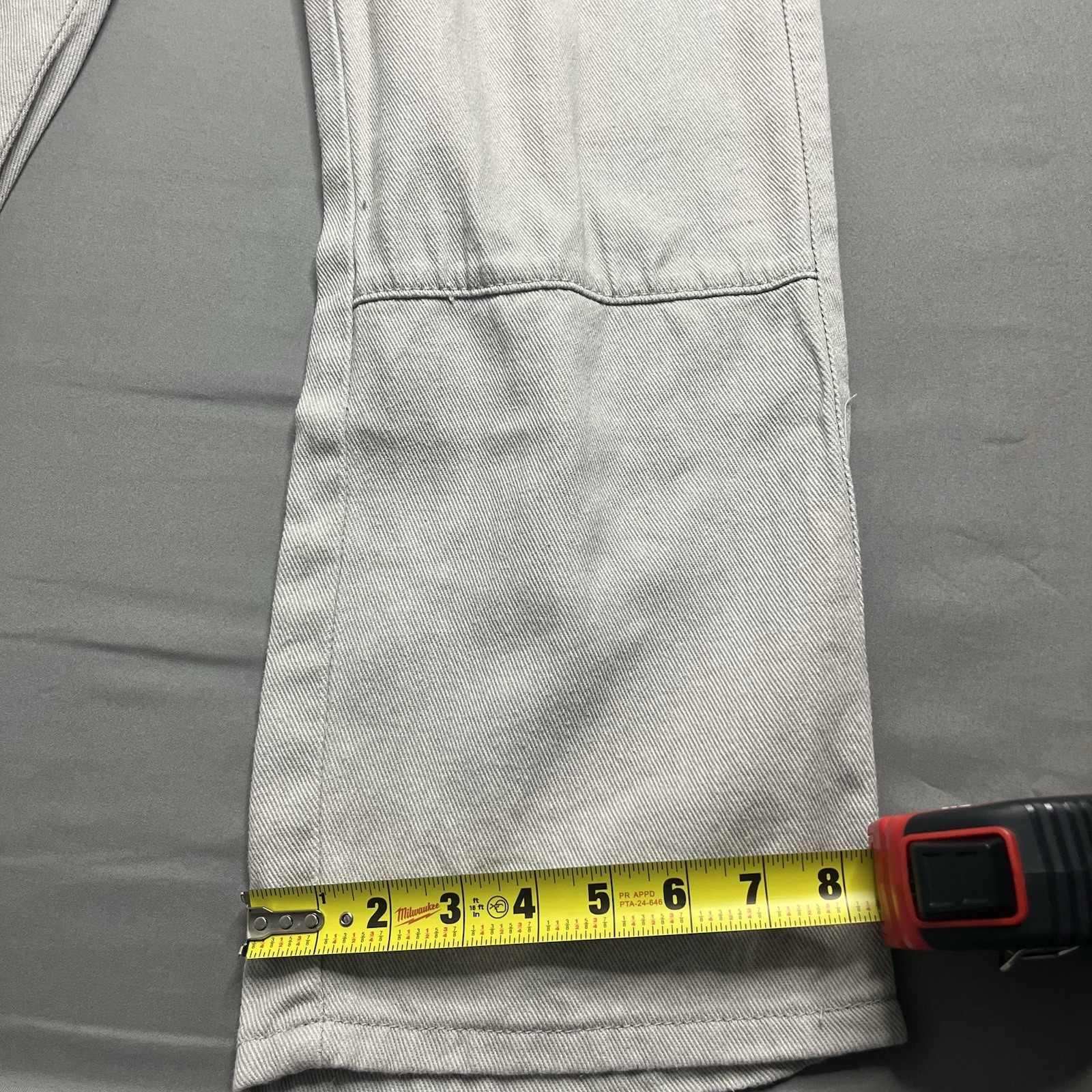SHEIN Petite Women’s Cargo Jeans Size S Light Gray Wide Leg Utility Pants