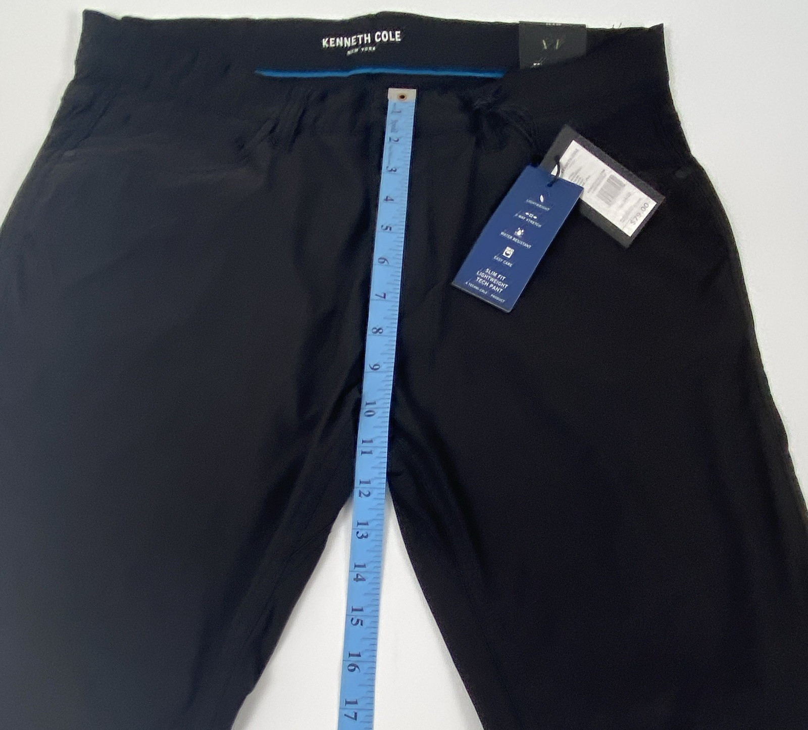 Kenneth Cole New York TECHNI-COLE Slim Fit Lightweight Tech Pants Black 34