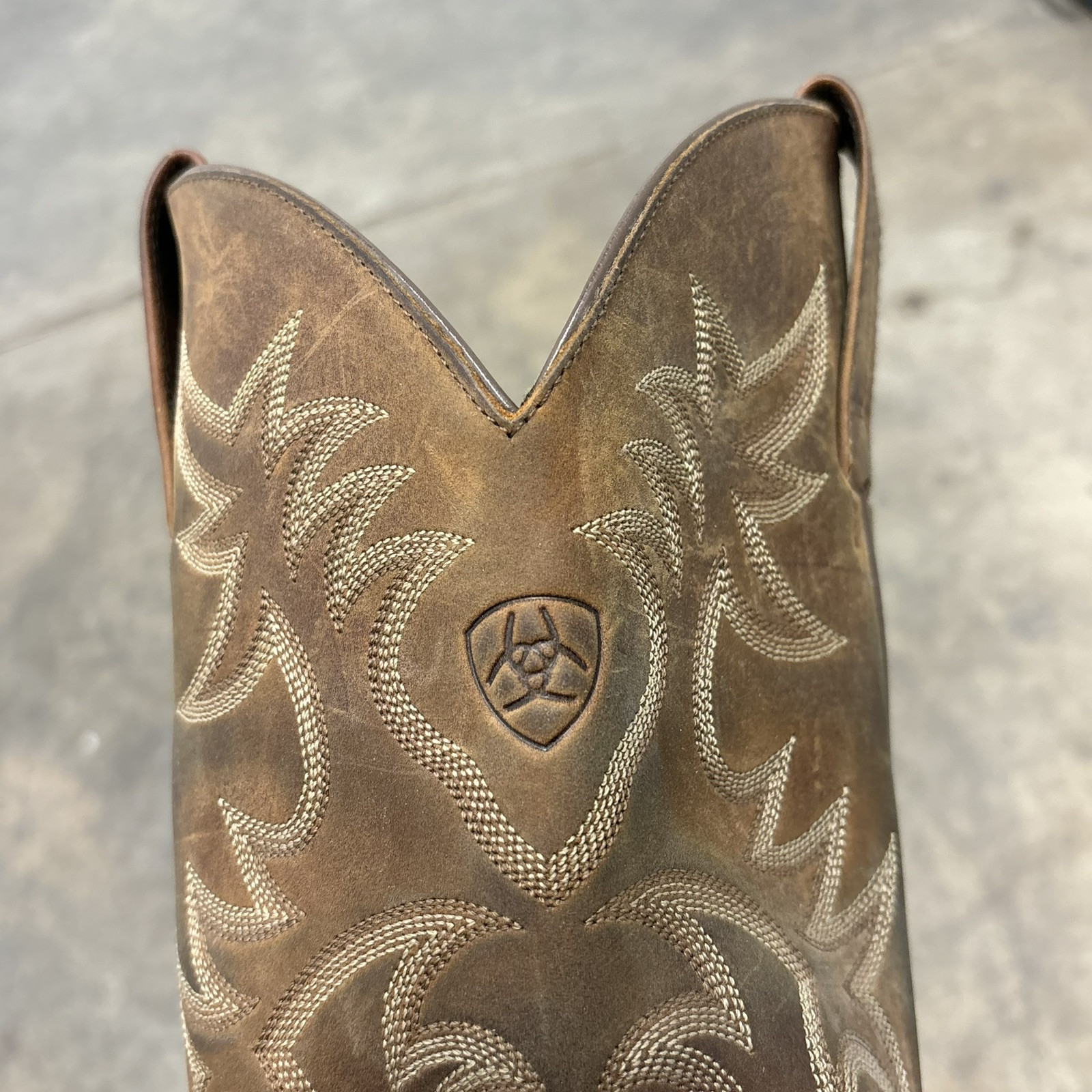 Ariat Heritage Style #34725 Brown Leather Western Cowboy Boots Mens Size 9EE