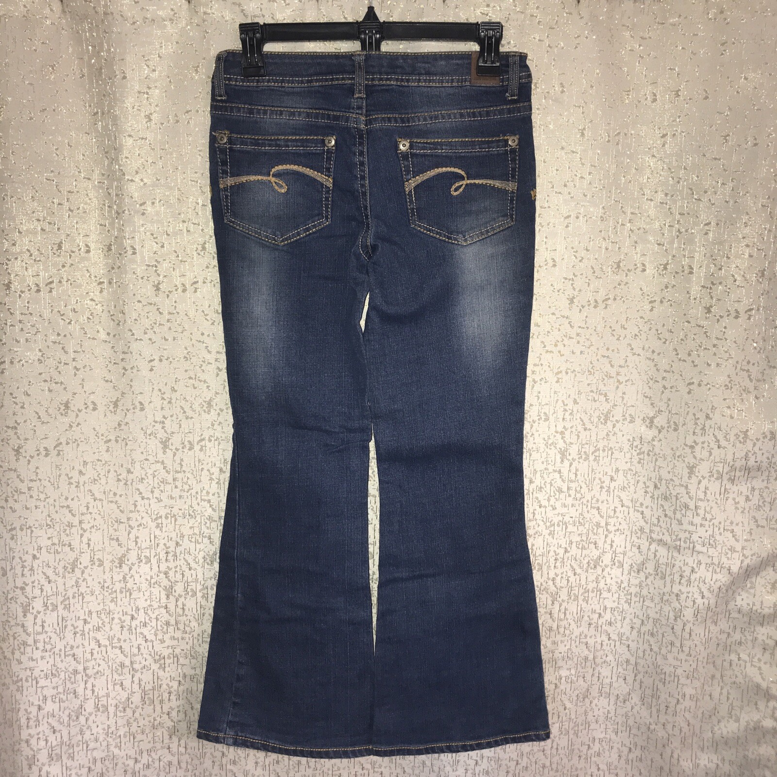 JUSTICE GIRLS PREOWNED JEANS MID RISE BOOT SIZE 10 1/2