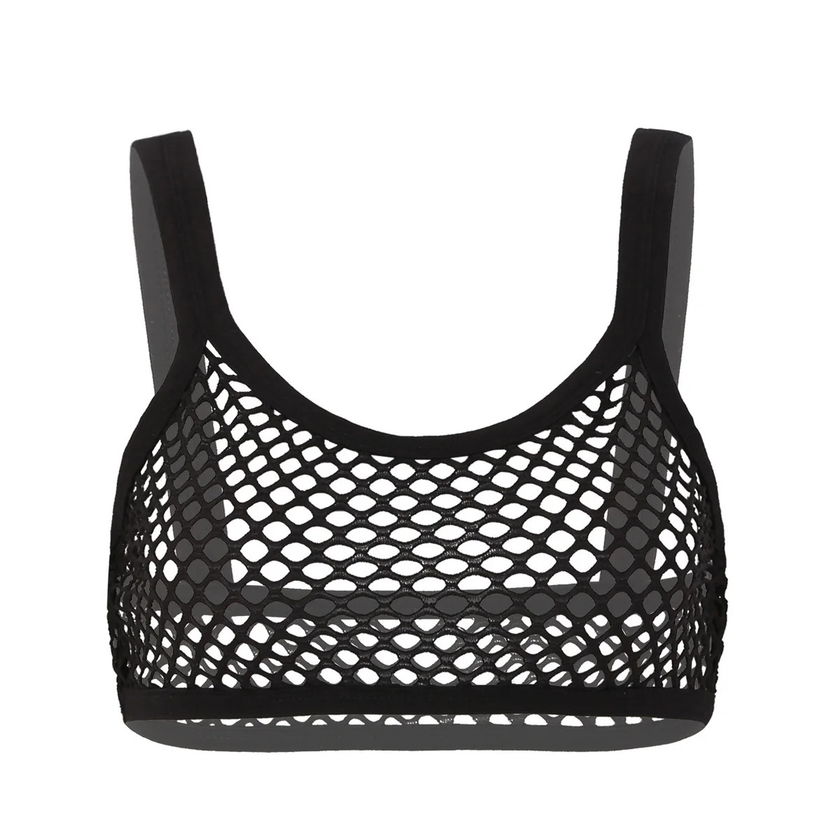 Women’s Mesh See Through Bra Tops Camisole Sheer Fishnet Bralette Lingerie Tank