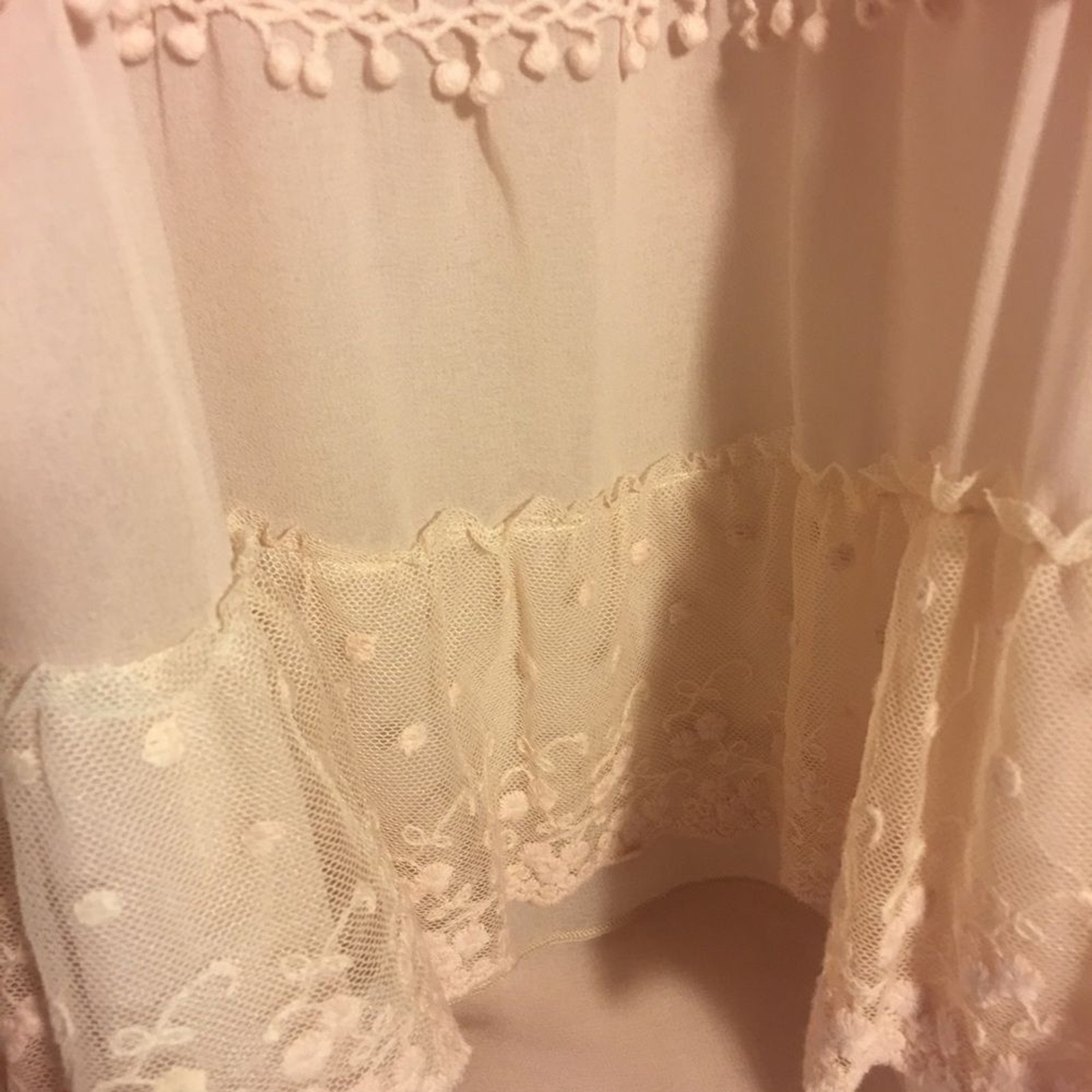 Lace Vintage pink top M