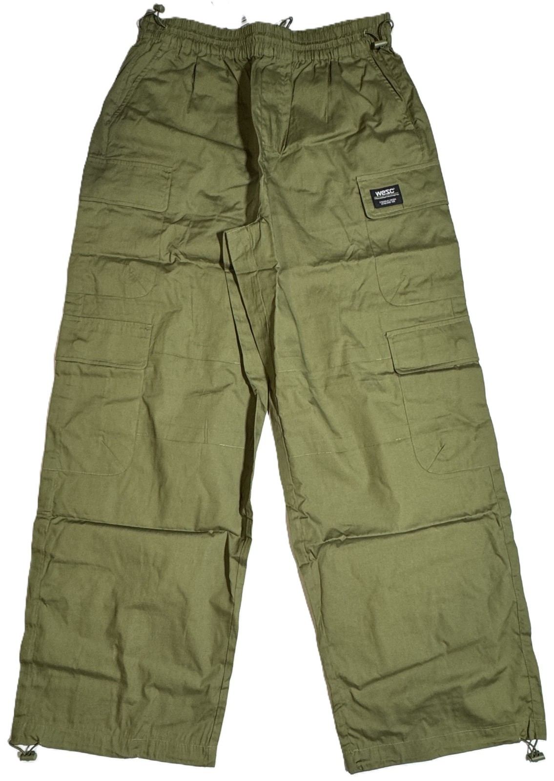 WESC Olive Green Parachute Utility Cargo Pants Unisex Mens XL/ Womens XXL – NWT