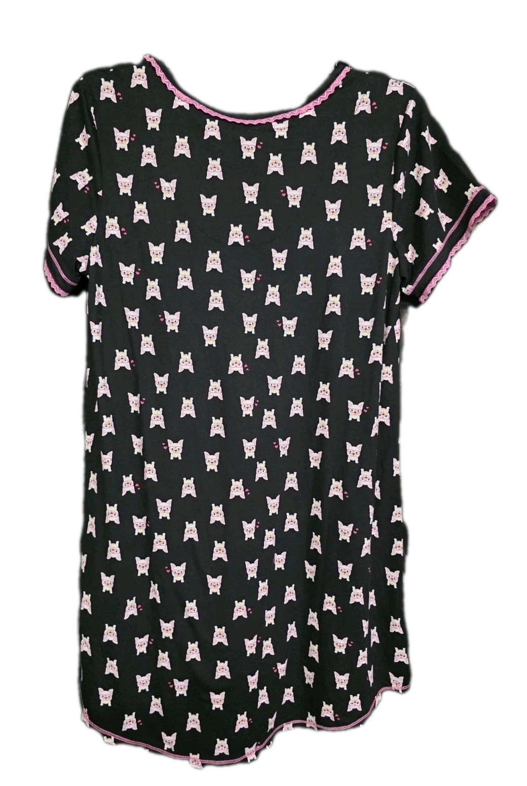 NWT Kensie All Over Frenchie Dog Print Sleep Shirt Nightgown Pajama Women’s M