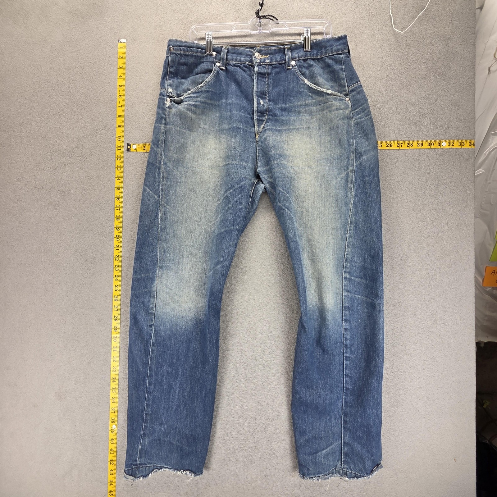 Vintage Levis Engineered Jeans Mens 36×32 Blue Twisted Button Fly Honeycomb