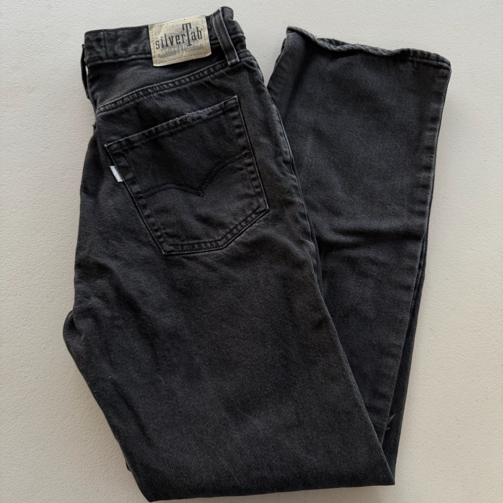 344 Levi’s SilverTab ’94 Baggy Distressed Black Jeans Size 29×31