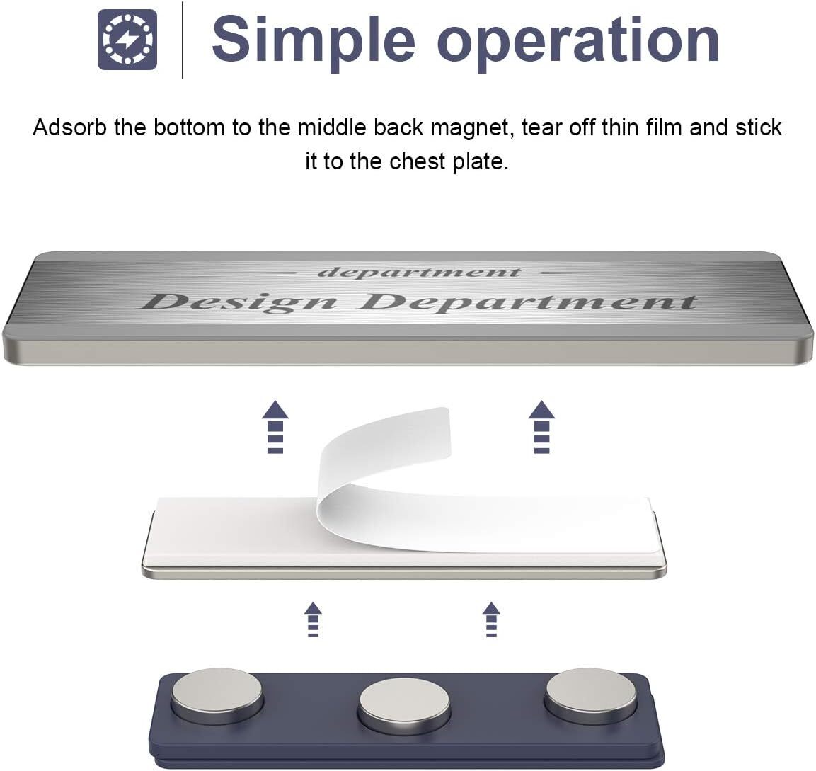 Magnetic Name Badge Backing – Name Tag Faster with Adhesive Magnet Holder Sets