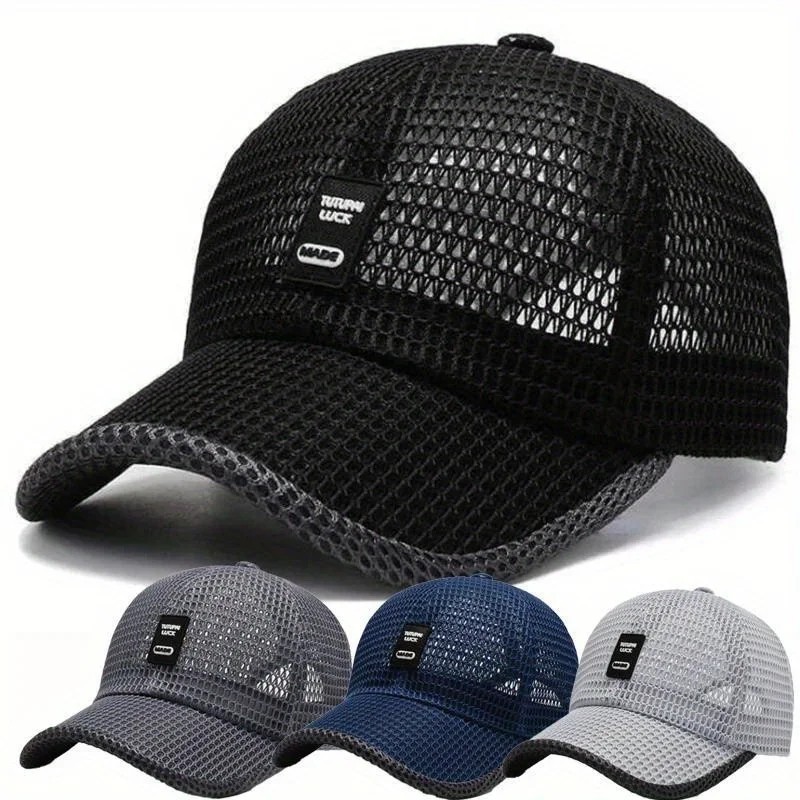 Men’s Breathable Mesh Baseball Cap Summer Outdoor Hat Trucker Cap Gym Fun Gift