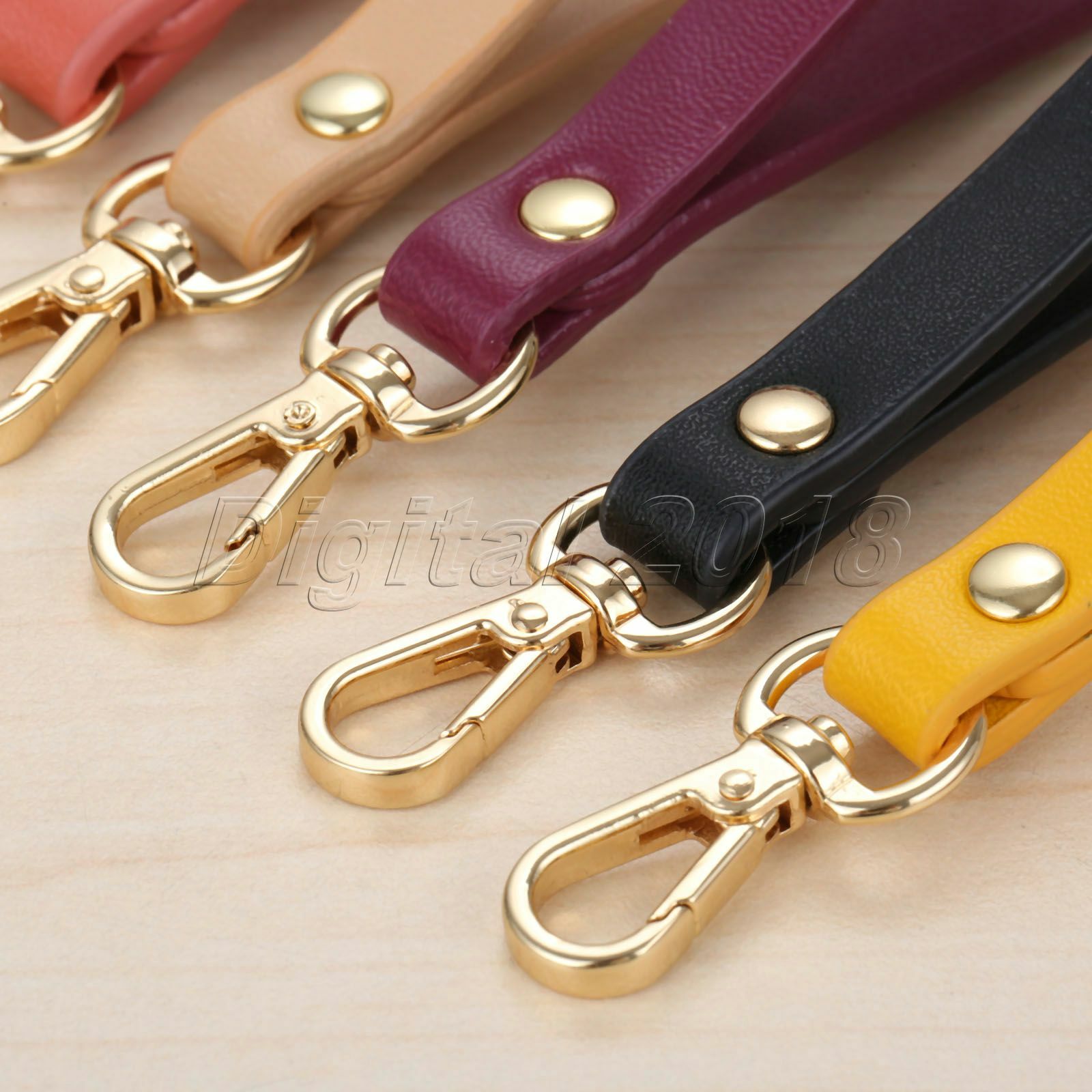 15*0.8cm Leather Short Straps Bag Accessories Wristlet Wrist Bag Strap Handle