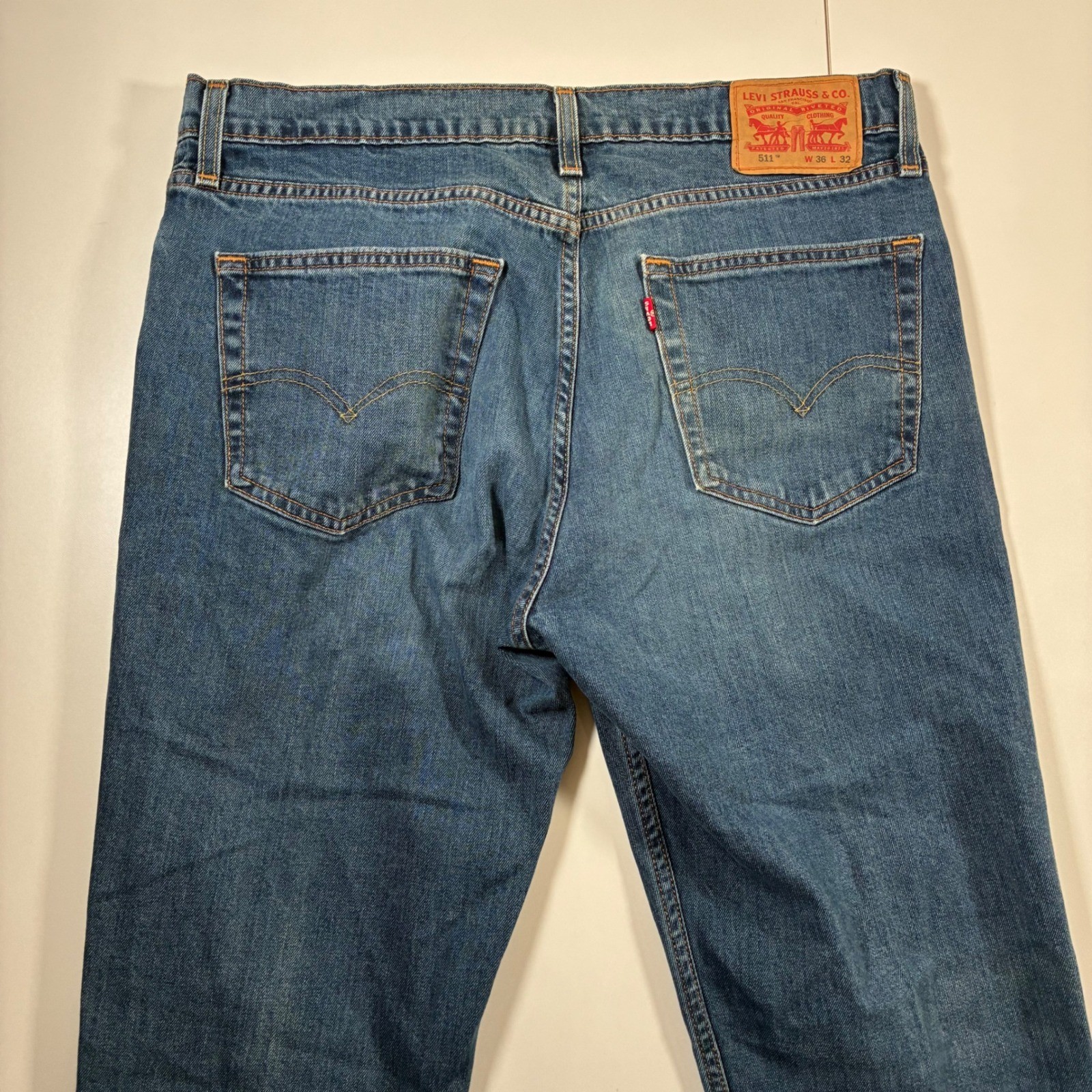 Levi’s 511 Slim Fit Jeans 36×32 Blue Medium Wash Denim Stretch Pants