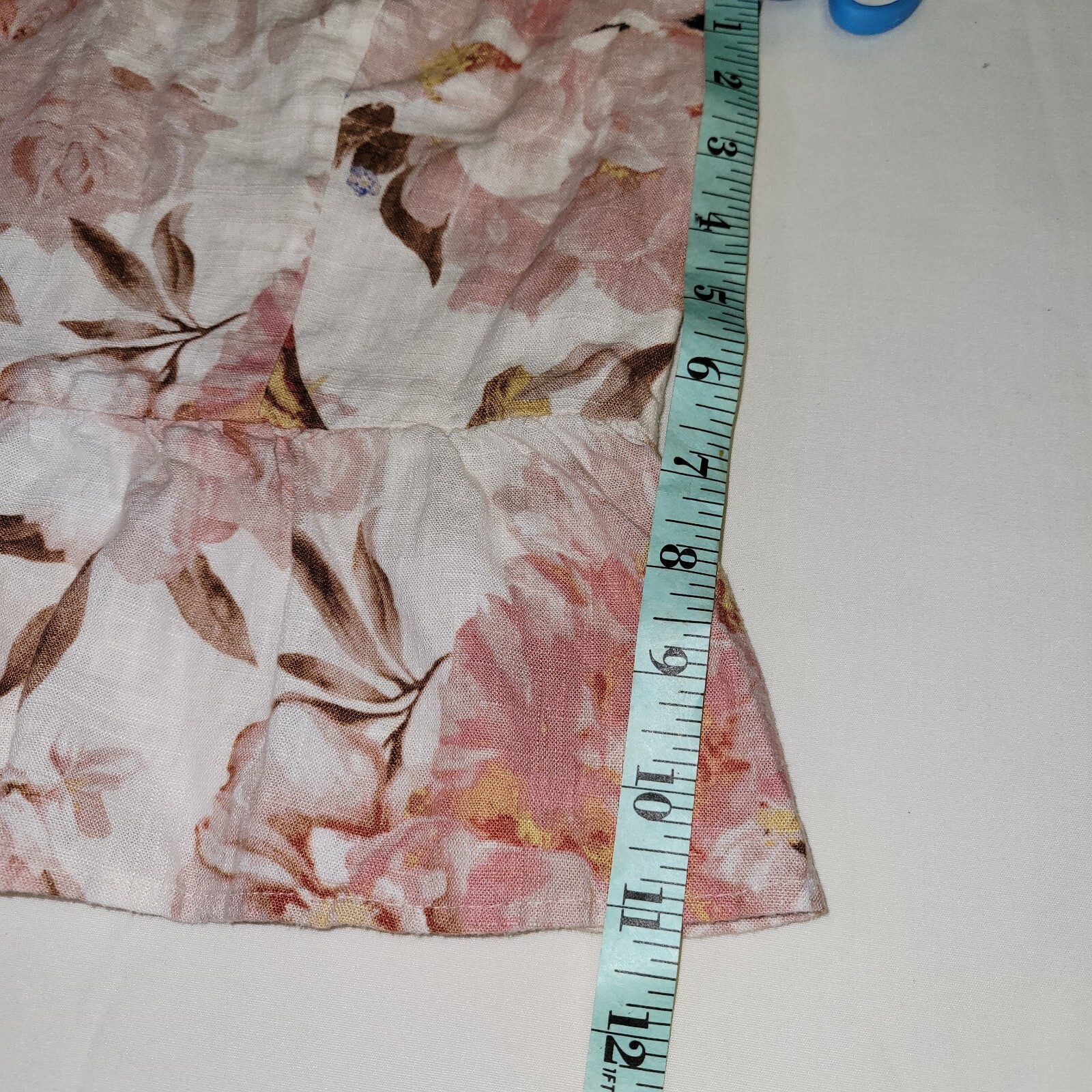 Express womans top floral sleevless tie staps ruffle zipper