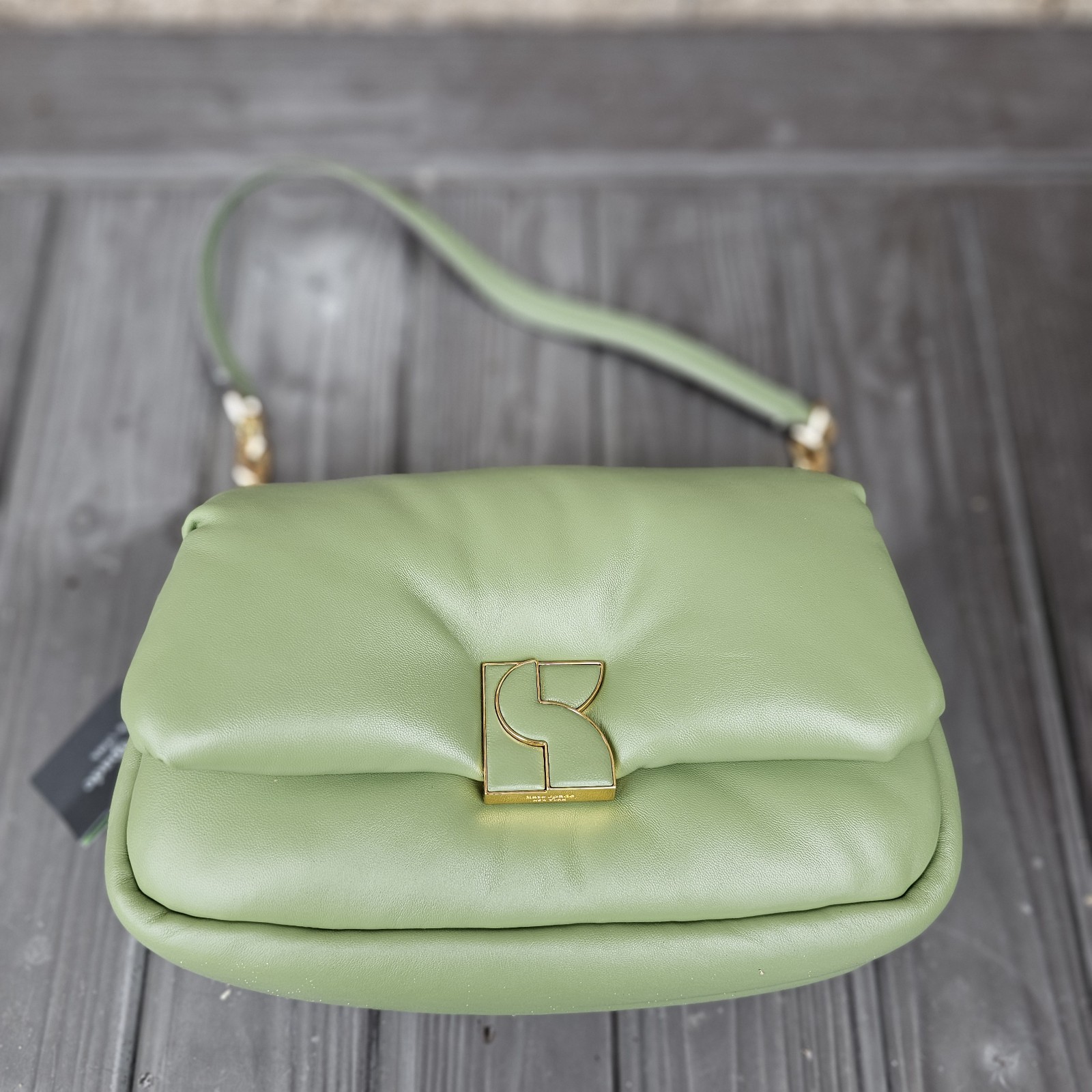 kate spade- Dakota- Puffy Leather Convertible Crossbody- Cedar Stand- NWT- $448