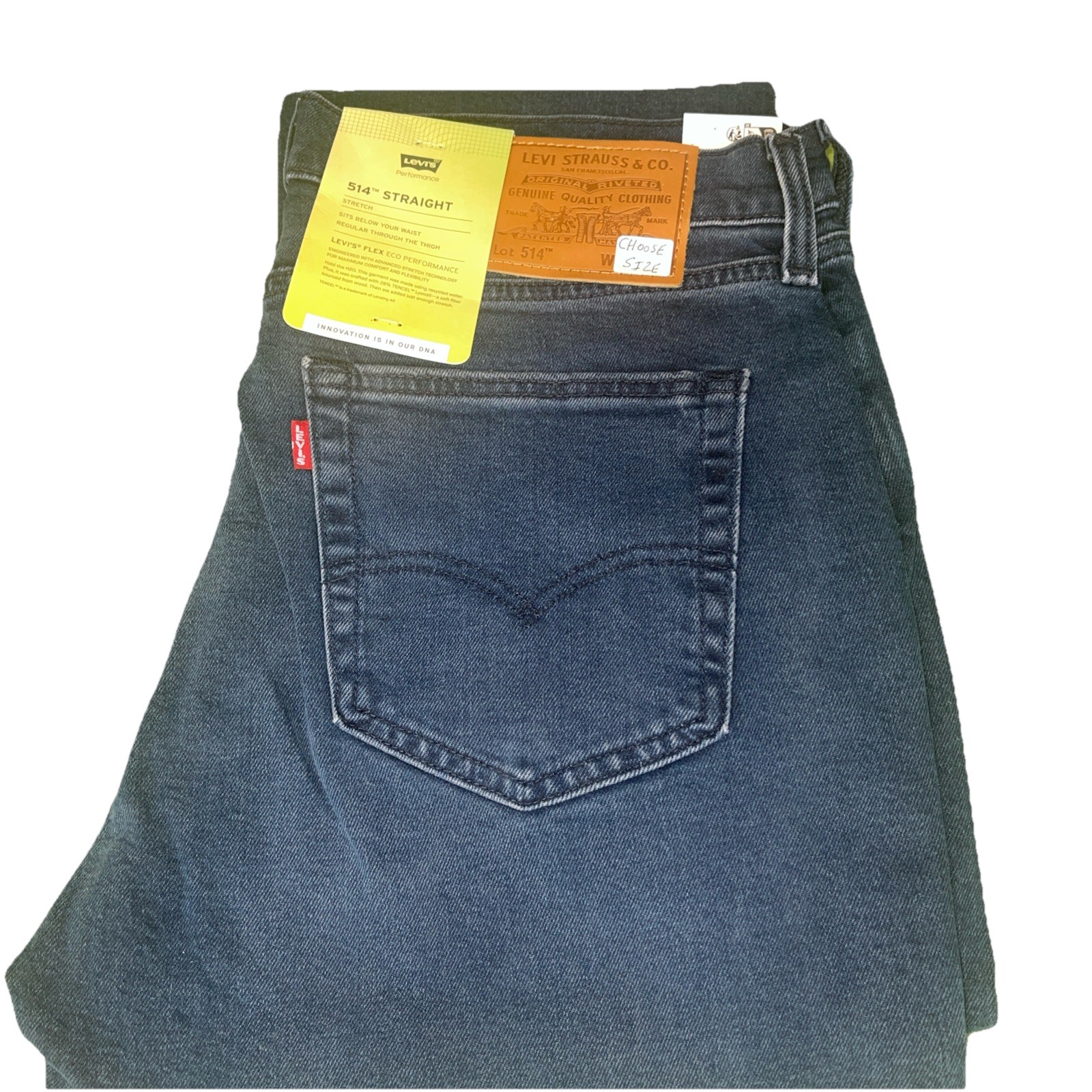 Levi Premium 514 Straight Fit Blue,Assorted Sizes Choose 33X30,34X32,34X34,36X34