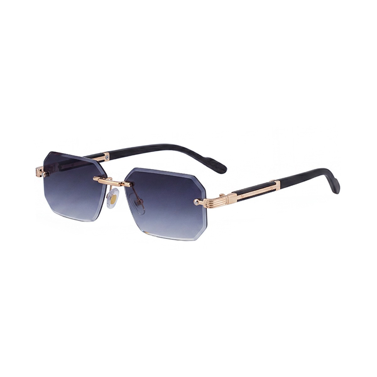 Frameless UV400 Polarized-Free Sunglasses for Men – Gold or Silver Tinted PC