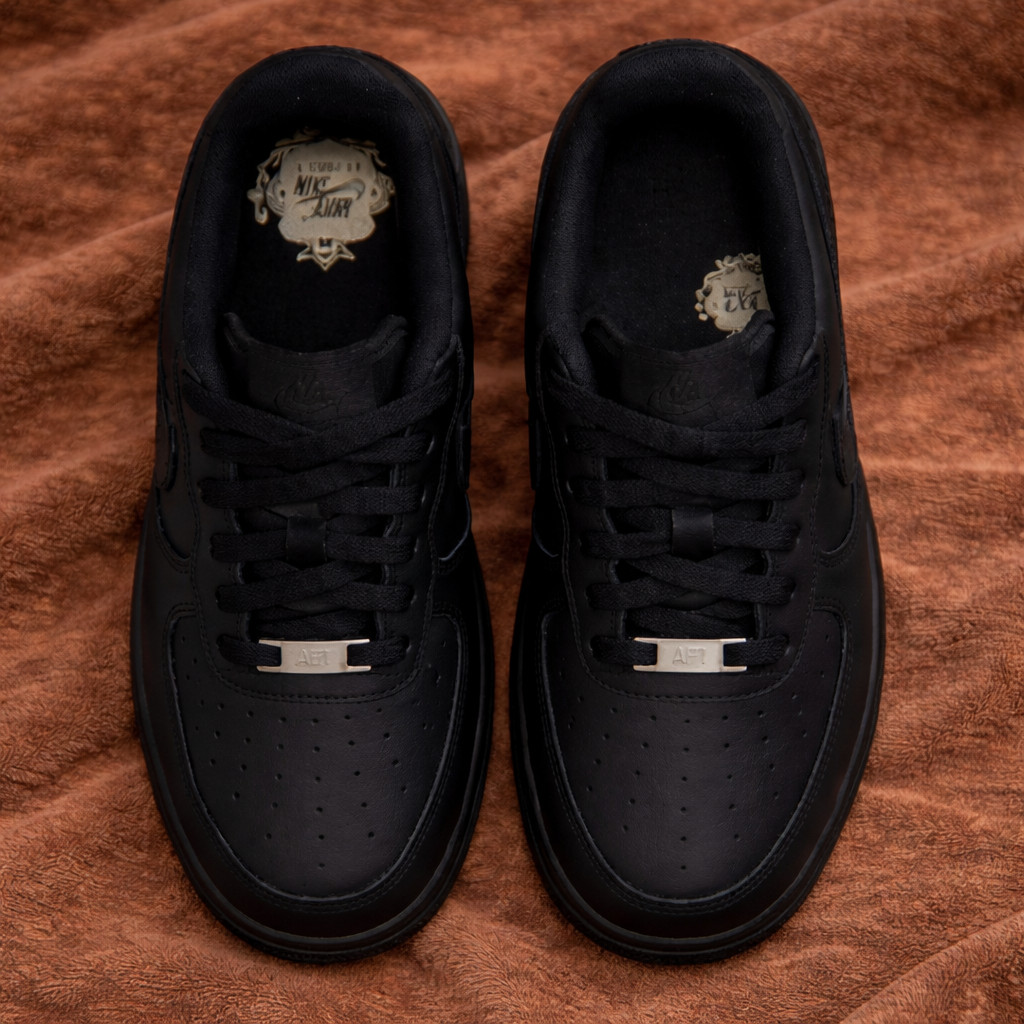 Nike Air Force 1 Low Triple Black AF1 07 Mens Casual Athletic Shoes Multiple