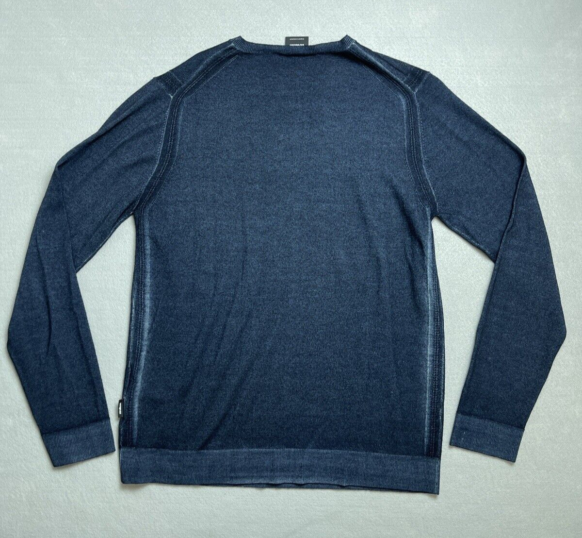 Strellson Sweater Men’s Medium Blue V Neck Model K-Lamar-V Virgin Wool