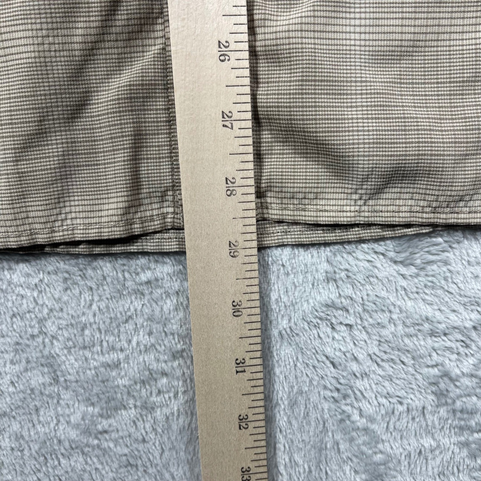 The North Face Mens Tan Plaid Short Sleeve Hiking Shirt Vent Hidden Pocket Med