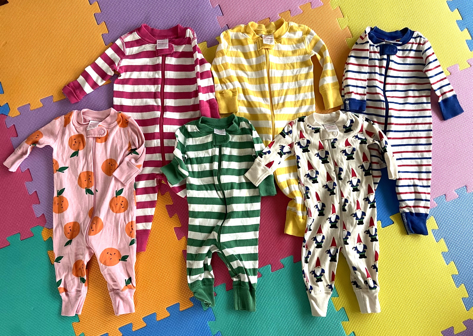 Hanna Andersson Organic Cotton Sleeper One Piece x6 ✨ Gnome ✨ varies sizes 0-12M