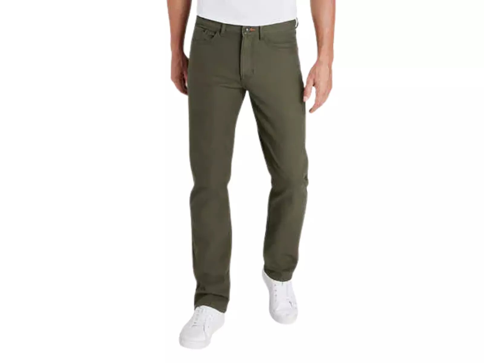 Weatherproof Vintage Men’s Fleece Lined Pant Bonded Stretch Canvas 38×29 Green