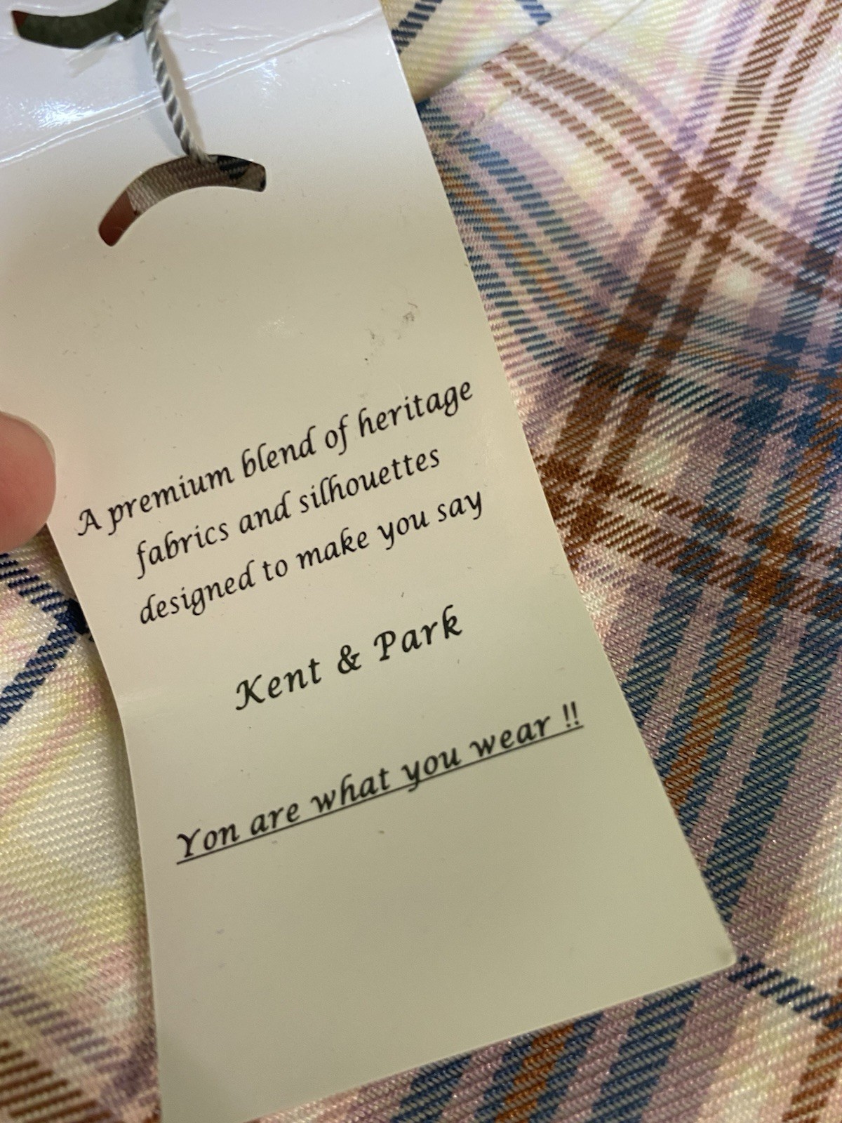 New! Kent&Park Plaid Multi Color Trousers Pants Slacks 34×30 Golf Church