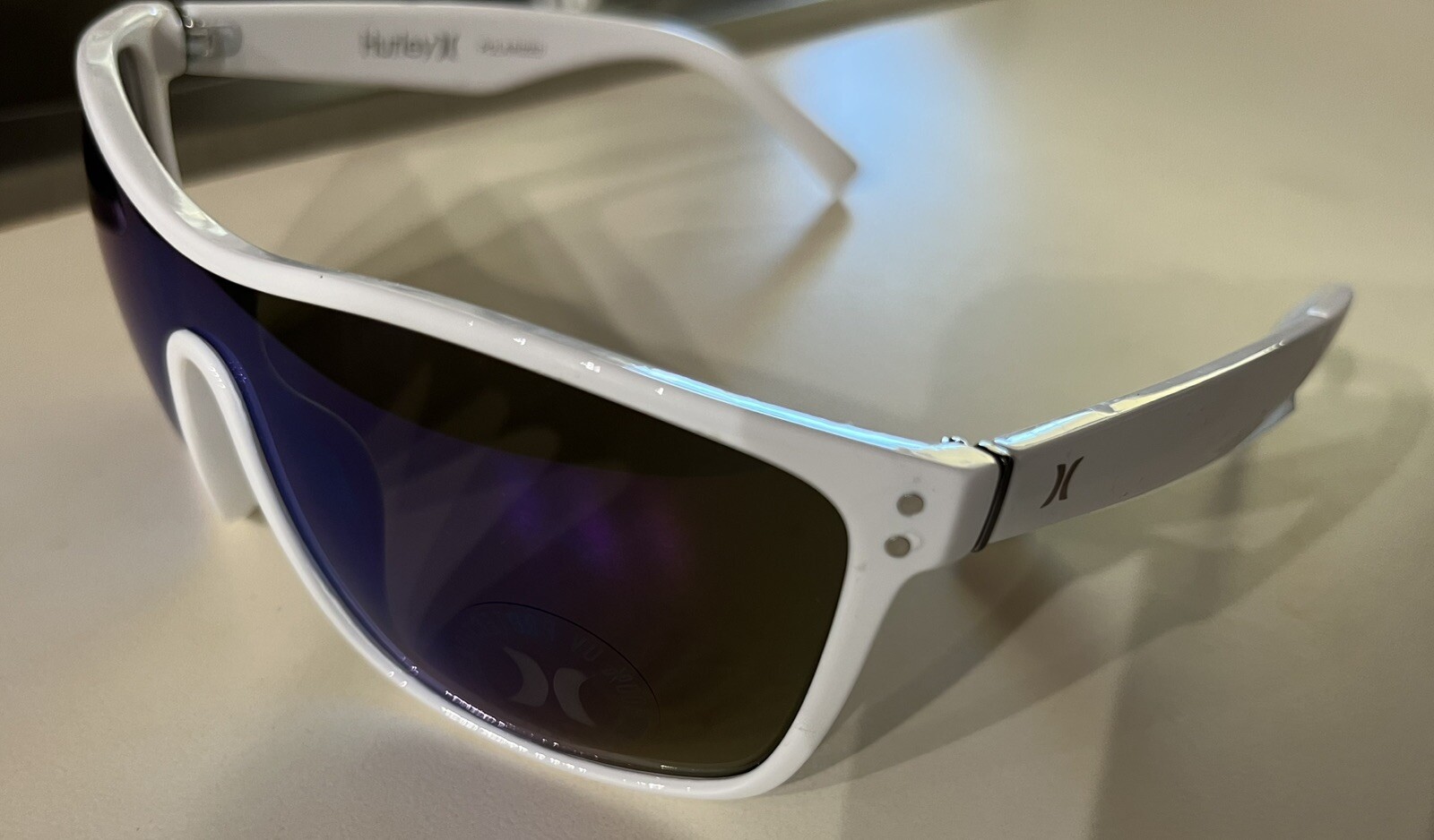 New Women/mens Sunglasses Hurley Polarized $85 White Frame