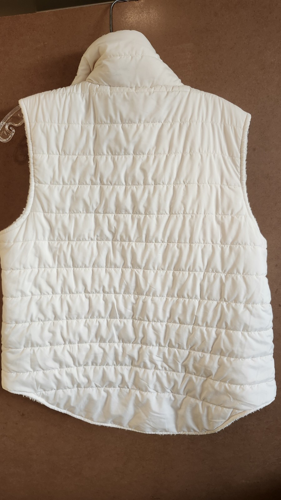 Free Country Reversible Quilted Puffer Vest Women’s Size Small Ivory J64